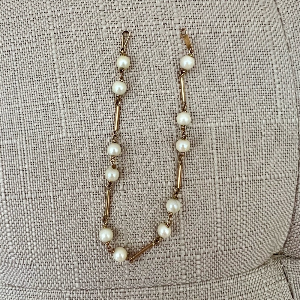 14k Gold and Pearl Bracelet